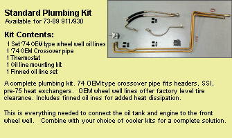 Standard Plumbing Kit Available for 73-89 Porsche 911/930